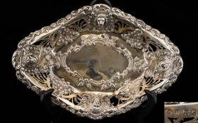 Edwardian Period Good Quality and Attractive Boat Shaped Repousse Worked Bowl / Dish,