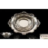 George V Nice Quality Pierced Work Silver Small Sweetmeat Dish. Hallmark Birmingham 1926. 5.