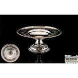 Art Deco Period Solid Silver - Nice Quality Silver Pedestal Dish of Small Proportions.