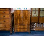 Beithcraft West Scotland Furniture Early-Mid 20th Century Linen Cabinet Serpentine front,