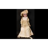 Heinrich Handwerch Antique Period Bisque Head Doll. c.