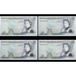 Bank of England Series D Five Pound Banknotes ( 4 ) Banknotes - Uncirculated In Executive Numbers