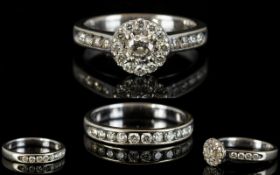 18ct White Gold Diamond Set Engagement Ring and Matching 18ct White Gold Diamond Set Wedding Ring.