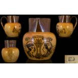 Doulton Lambeth Stoneware Jug - To Commemorate Queen Victoria Diamond Jubilee 1837 - 1897,