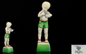 Royal Worcester Hand Painted Porcelain Figurine ' Fridays Child ' Is Loving and Giving.