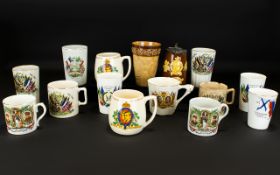 A Collection Of Royal Commemorative Ceramic Items To include various coronation and war memento