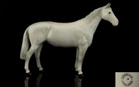 Beswick Horse Figure - Still with Beswick Label ' Huntsman Horse ' Dapple Grey Colour-way.