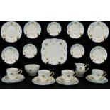 Grafton China Part Tea Set to include 4 tea cups, 6 saucers, 6 side plates, one sandwich plate,