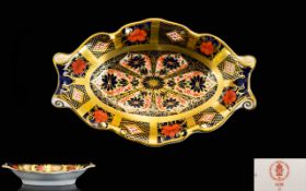 Royal Crown Derby Old Imari Pattern and Gold Band Pin Dish, Pattern 1128 & Date 1988. 5.