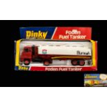 DInky Diecast Scale Model Foden Fuel Tanker - No 950 ' Burmah ' Version, Red Cab - White Tanker,