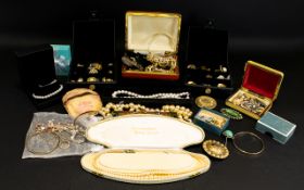 A Collection Of Costume Jewellery A large mixed lot to include, crystal set necklaces,