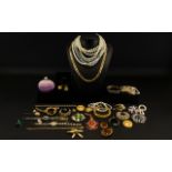 A Mixed Collection Of Vintage And Contemporary Costume Jewellery A varied lot to include several