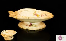 Royal Worcester Blush Ivory Sweetmeat Dish Circa 1905,