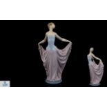 Lladro - Elegant Porcelain Figure ' The Dancer ' Sculptor Vincente Martinez. Issued 1979 - Retired.