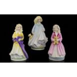 Royal Doulton Limited Edition and Numbered Hand Painted Trio of Porcelain Figures (3). 1. Faith -