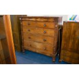 Victorian Chest Of Drawers Frieze drawer above two short and three long graduating drawer.