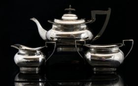 Walker And Hall Late 19th/Early 20th Century Plated Tea Service Three piece service comprising