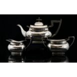 Walker And Hall Late 19th/Early 20th Century Plated Tea Service Three piece service comprising