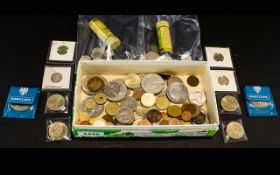 A Collection Of Coins To include commemorative crown - 1951, £5 coin, early 1996 £2 coin,