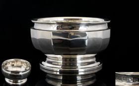 Art Deco Period Nice Quality and Attractive Small Footed Bowl with Fluted Body,