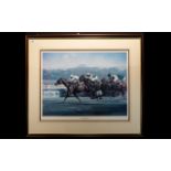 Equestrian Interest Limited Edition Artist Signed Print 'Dancing Brave And Triptych' By Graham Isom