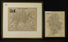 Two Framed 19th Century Maps The first 'Stoke-On-Trent Staffordshire,