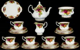 Royal Albert Old Country Roses Tea Service All in good condition, comprising six trio's milk jug,