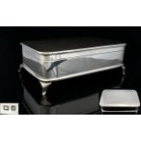 lelArt Deco Period Superb Quality Solid Silver Large Rectangular Shaped Trinket / Jewellery Lidded