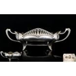 W M F Jugendstil Silver Plated Centrepiece Bowl Ovoid form footed bowl with twin handles in the