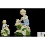 Royal Worcester Hand Painted Porcelain Figurine ' Months of The Year ' ' May ' Model No 3455.