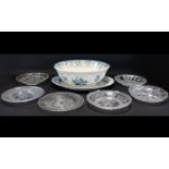 A Collection Of Six Commemorative Glass Bowls To include Queen Victoria, Jubilee etc. Together