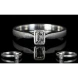 Platinum Set Contemporary Single Stone D