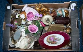 Mixed Lot Of Collectables To Include Bibles, Wedgwood Blue Jasperware Lidded Trinket Pot,