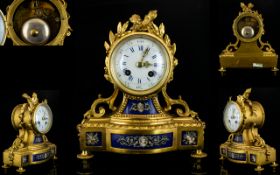 Vincenti & Cie 1822-1910 Gilt Bronze Mantle Clock Circa 1885.