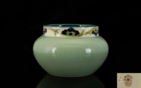 James Macintyre Small Duran-ware Green Bowl, Date 1902 - 1905. Macintyre Stamp to Base. 2.