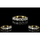 18ct Gold - Superb Quality 7 Stone Diamond 1/2 Eternity Ring,