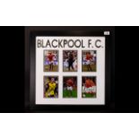 Blackpool F.C Football Club Interest. Six Signed Photographs Presentationally Framed. 22.