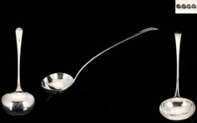 George III Excellent Quality Large and Impressive Solid Silver Ladle In Excellent Condition.