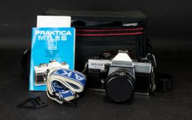 Praktika MTL 5B 35mm SLR Camera Along With Accompanying Accessories To include 35mm camera,