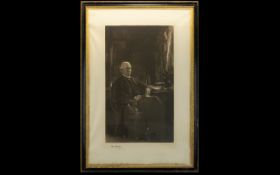 Antique Framed Print Of An Engraving 'The Right Honorable Lord Asquith' After The Picture By Sir