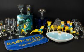 A Good Quantity Of BabyCham Items/Branded Vintage Barware A Large And Varied Lot To Include Ovoid