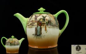 Royal Doulton Dickens Ware Teapot ' The Artful Dodger ' c. 1908 - 1910 ' Charles Noke ' Designer.