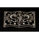 A White Metal Oriental Brooch Shaped,