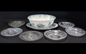 A Collection Of Six Commemorative Glass Bowls To include Queen Victoria, Jubilee etc. Together