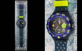 Swatch Scuba 200 Ultra Quartz Precision ' Captain Nemo ' SDB101 Wrist Watch.