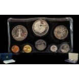 Franklin Mint Issue First National Coinage of Barbados Proof Set Dated 1973.