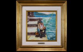 Original Oil On Canvas Framed impasto oil depicting a Portuguese fisherman.