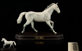 Beswick Horse Figure ' One Man ' Dapple Grey - Gloss, Model No 266. Designer Martin Alcock.