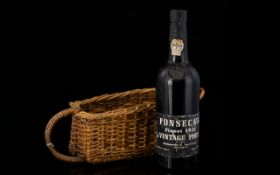 Vintage Fonseca Port 1975 Housed in original wicker carrier, capsule intact,