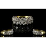 Ladies - Excellent Quality 18ct Gold Channel Set Diamond Ring, Fully Hallmarked for 18ct.
